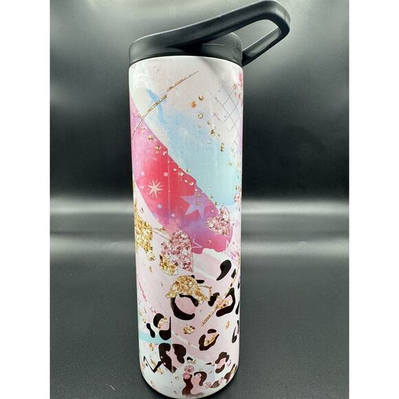 20oz skinny tumbler CUSTOM MADE stainless steel with Flip Top Sports Lid -0 EFFS - Picture 3 of 5